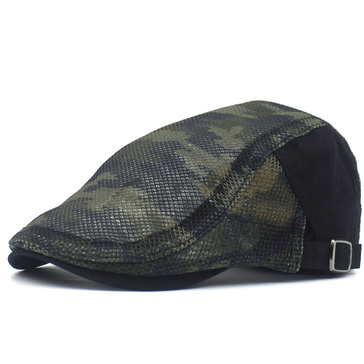 Camouflage Mesh Cloth Beret Men and Women Casual - MRSLM