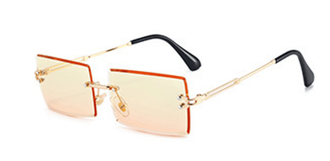 Trendy Frameless Female Fashion Street Shooting with Anti-Uv Sunglasses - MRSLM