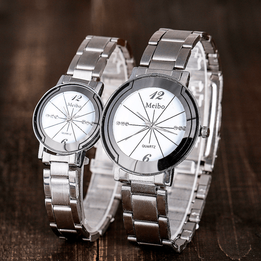 Deffrun Casual Style Full Steel Men Women Quartz Watch Elegant Design Gift Coupon Watch - MRSLM