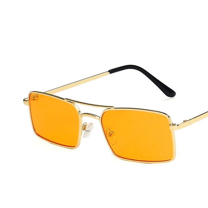 Double Beam Square Metal Sunglasses - MRSLM