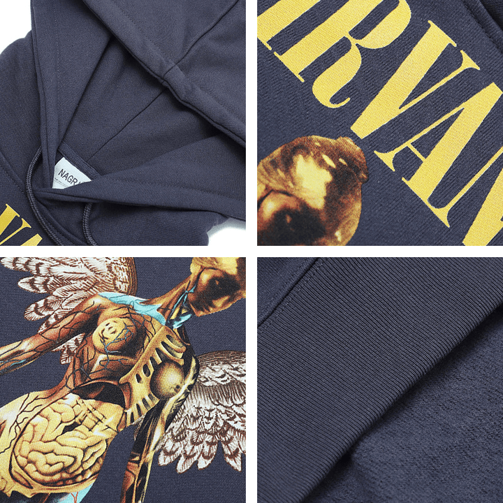 European and American Fashion Brand Nirvana Band Angel Sweatshirt Hoodie - MRSLM