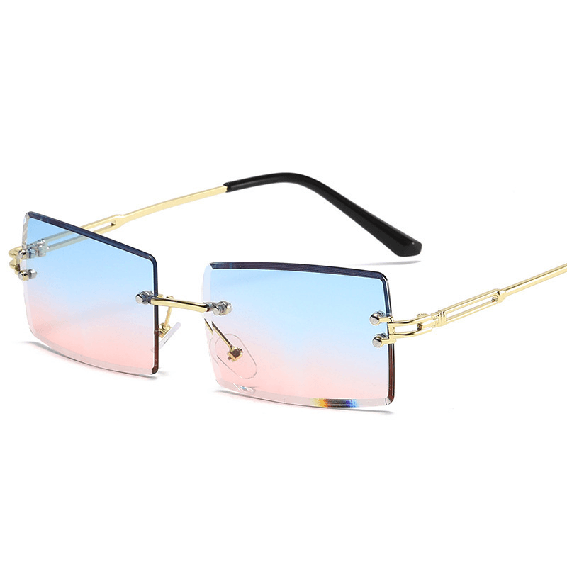 Sunglasses Rimless Diamond Cut-Edge Sunglasses Square Square - MRSLM