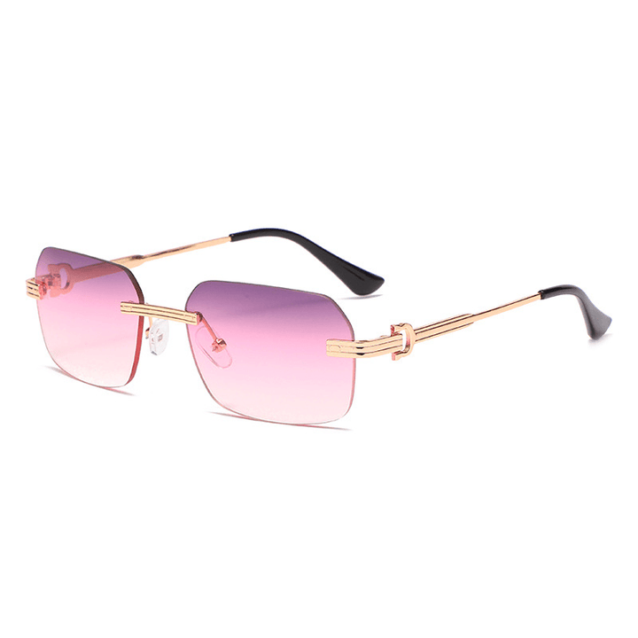 Fashion Irregular Crystal Cut Square Sunglasses - MRSLM