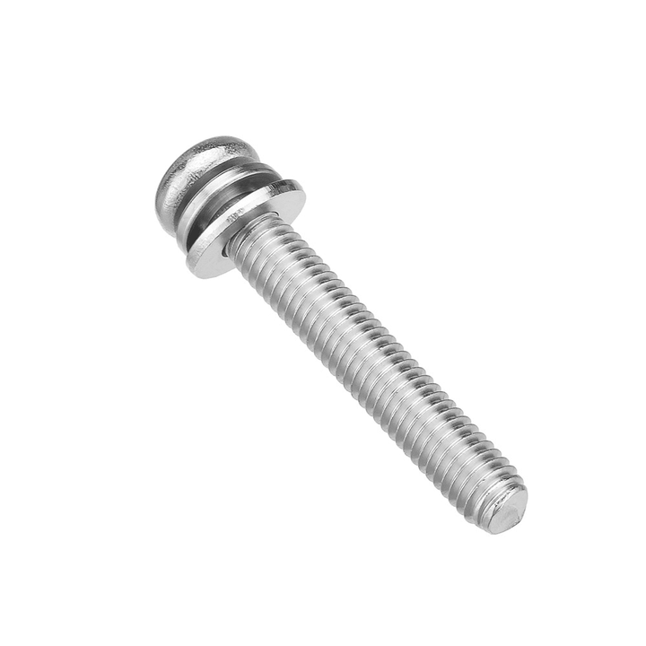 Suleve™ M6SP1 50Pcs M6 Stainless Steel 10-40Mm Phillips Pan Head Machine Screw Washer Bolt Asortment - MRSLM