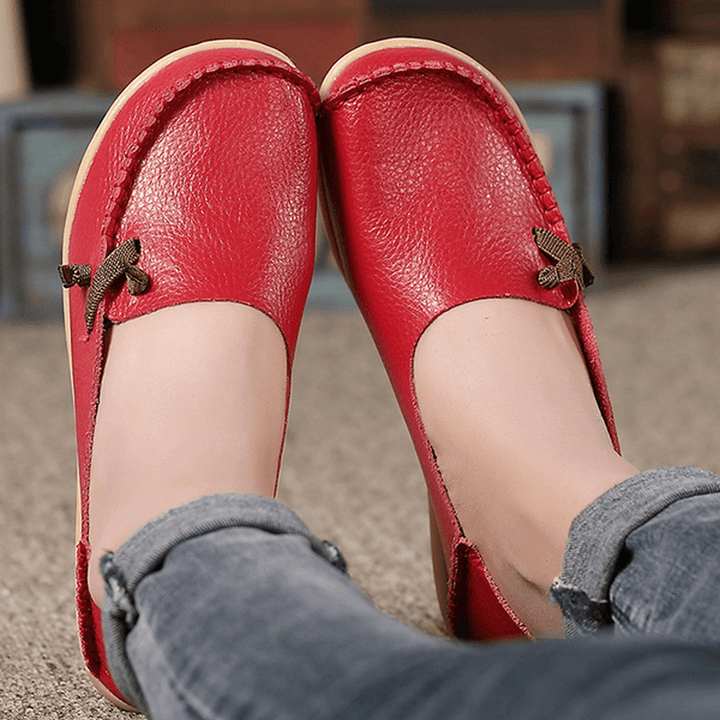 US Size 5-11 Shoes Women Flats Comfortable Casual Outdoor Breathable Slip on Flats Loafers Shoes - MRSLM