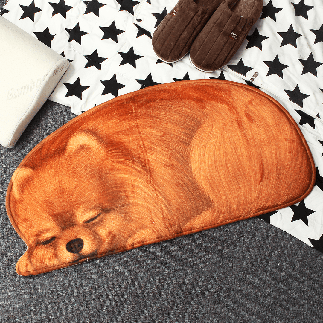 3D Cute Dog Pattern Doormat Indoor Print Door Mat Suedel Floor Rugs - MRSLM