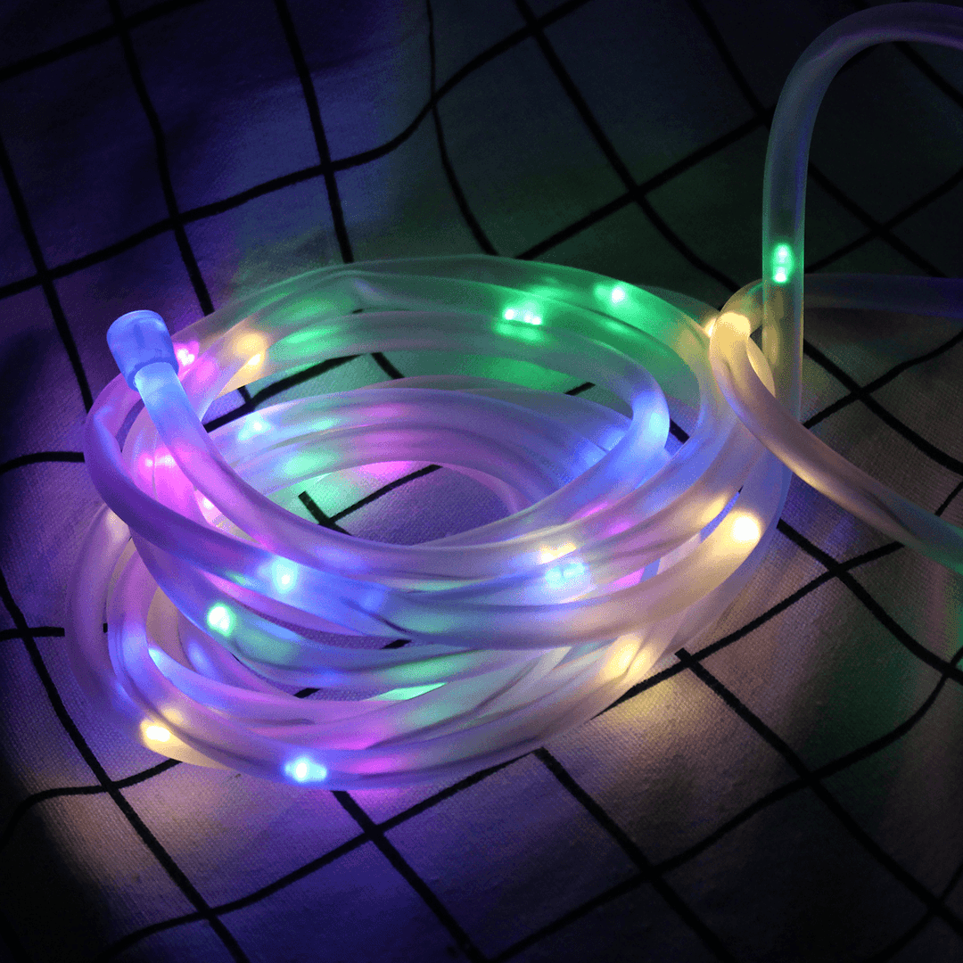 50 Leds Solar Rope Tube Light Led String STRIP Waterproof Outdoor Garden Light - MRSLM