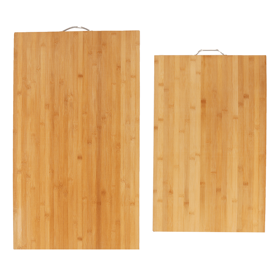 Wooden Chopping Board Bamboo Square Hangable Cutting Board Thick Natural Cutting Board for Kitchen Cooking Cutting Board - MRSLM