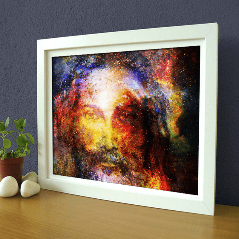 Miico Hand Painted Oil Paintings Jesus Portrait Wall Art for Home Decoration - MRSLM