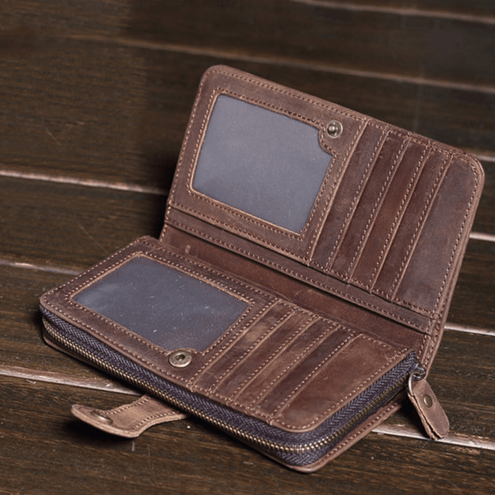 Vintage Genuine Leather Large Capacity Wallet - MRSLM