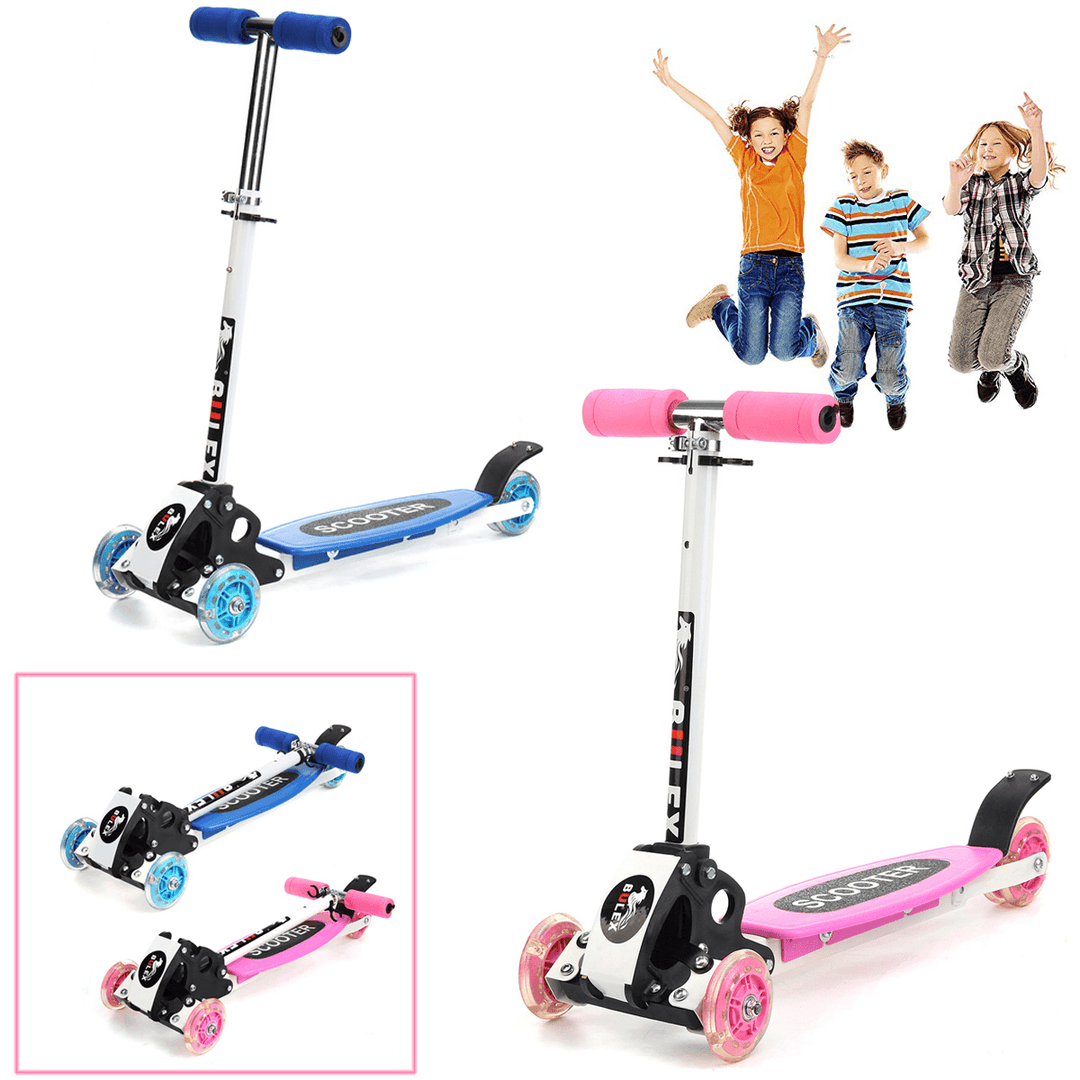 3 Wheels 15Km/H Foldable Aluminum Alloy PU Wheel Anti-Skidding Kick Scooter for Kids - MRSLM