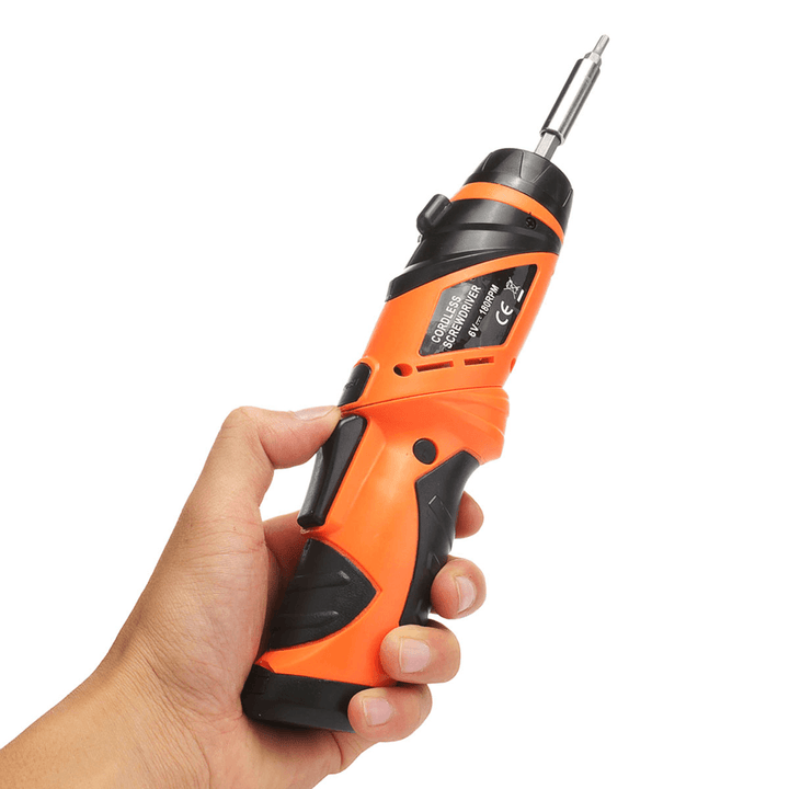 6V Foldable Electric Screwdriver Power Drill Battery Operated Cordless Screw Driver Tool - MRSLM