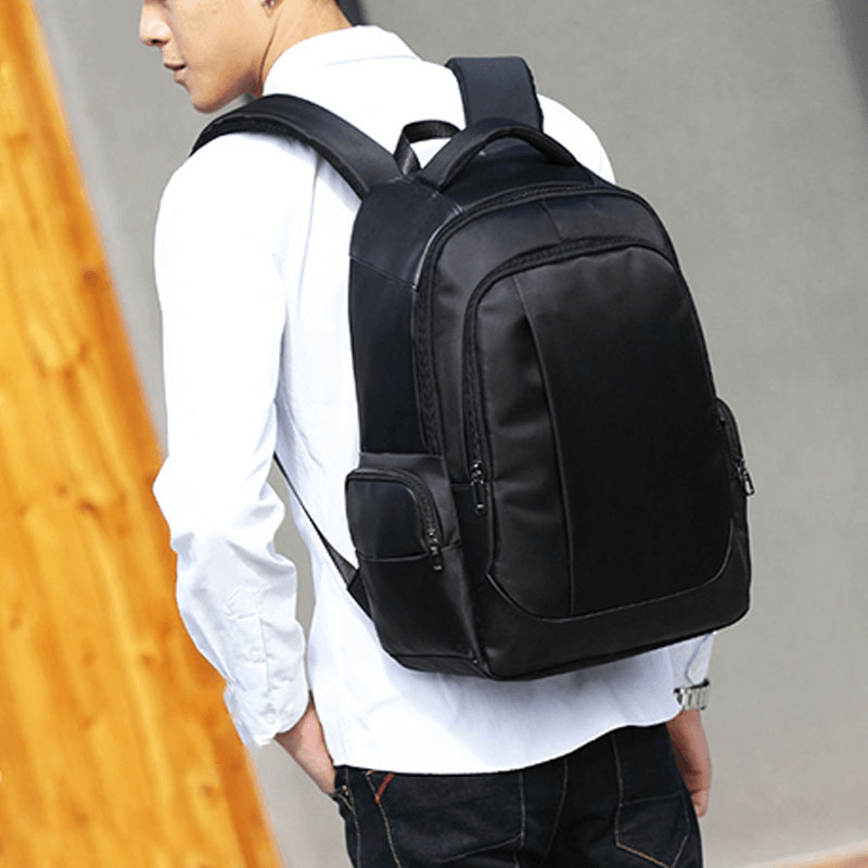 Men Large Capacity Nylon Fashion Waterproof USB Backpack - MRSLM