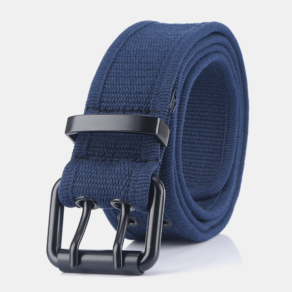 Men Canvas Camouflage Braided 110Cm Pin Buckle Wear-Resistant Outdoor Training Tactical Belts - MRSLM