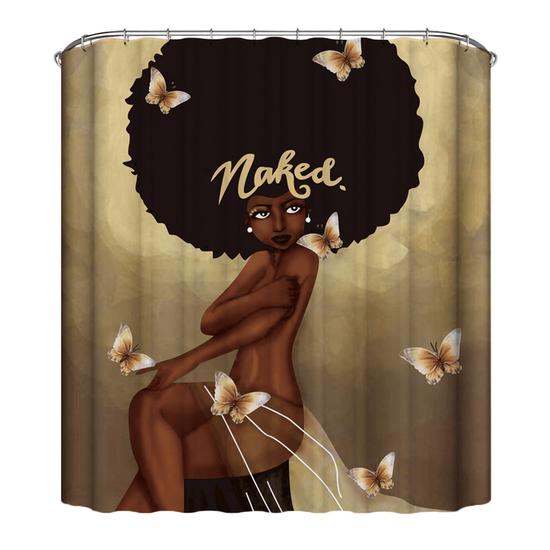 African American Women with Crownafrican American Women with Crown Shower Curtain Afro Africa Girl Queen Princess Bath Curtains with Rugs Toilet Seat Cover Set Shower Curtain Afro Africa Girl Queen Princess Bath Curtains with Rugs Toilet Seat Cover Set - MRSLM