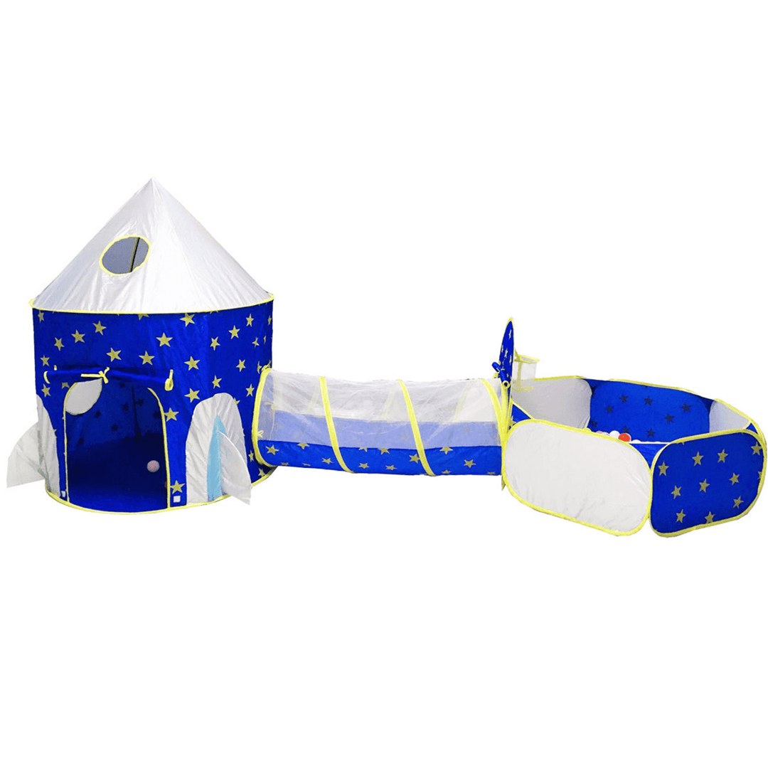 3-In-1 Kids Play Tent Crawling Tunnel Tent House Ball Pit Pool Children Game Gift - MRSLM