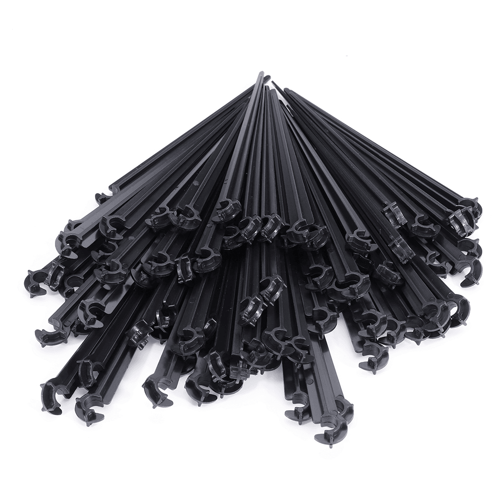 50Pcs Irrigation Drip Support Stakes 1/4 Inch Tubing Hose Holder for Vegetable Gardens or Flower Beds Water Flow Drip Irrigation System - MRSLM