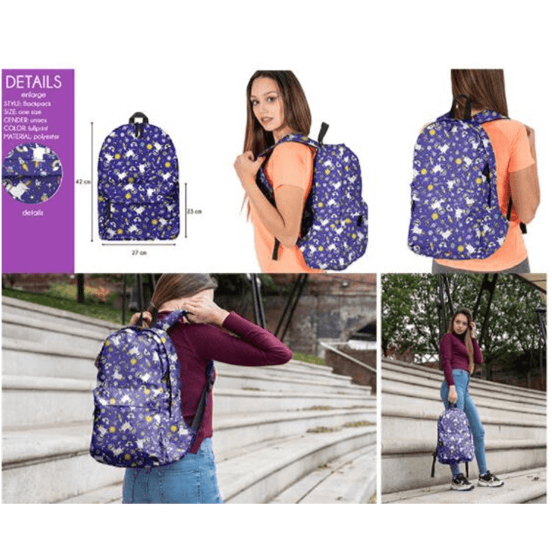 Women Men Best Backpack Girl School Shoulder Bag Rucksack Satchel Travel Handbag - MRSLM