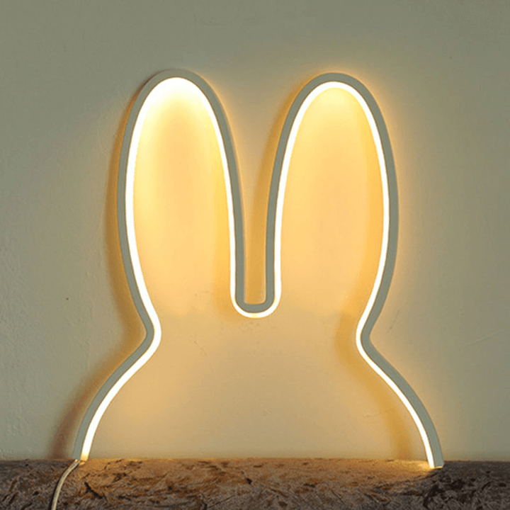 Ins Nordic Style Children Decoration Creative Led Lamp Rabbit Night Light - MRSLM