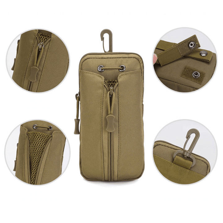 ZANLURE Military Nylon Waterproof Tactical Bag Portable Kettle Bag Phone Bag Waist Bag - MRSLM