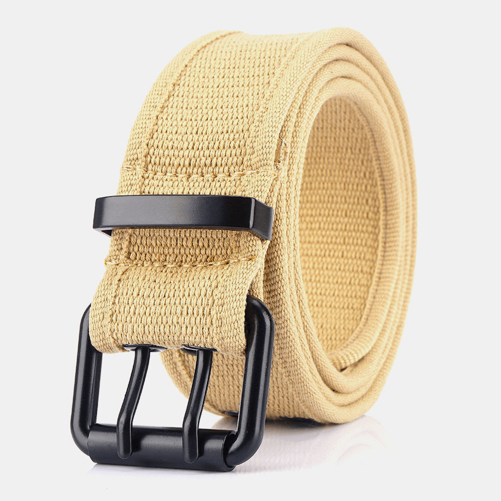 Men Canvas Camouflage Braided 110Cm Pin Buckle Wear-Resistant Outdoor Training Tactical Belts - MRSLM