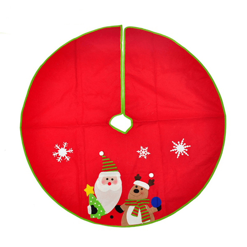 Christmas Tree Skirt Red Christmas Xmas Decoration Ornament - MRSLM