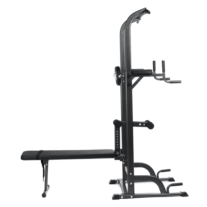 11 Levels Height Adjustable Pull up Bar Power Tower Dip Station Home Gym Strength Training Durable Single Parallel Bars Push Ups Stands Equipment - MRSLM