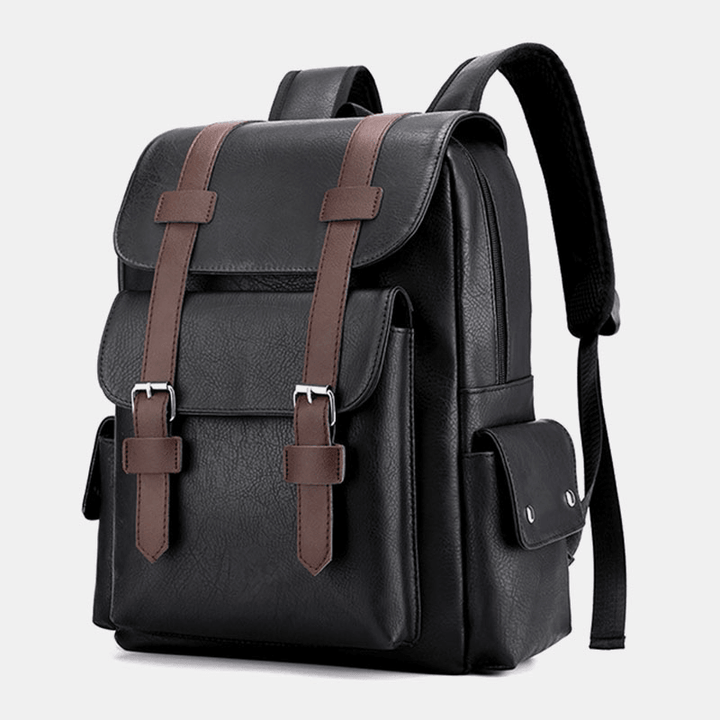 Men Vintage 14 Inch Laptop Large Capacity Bag Backpack - MRSLM