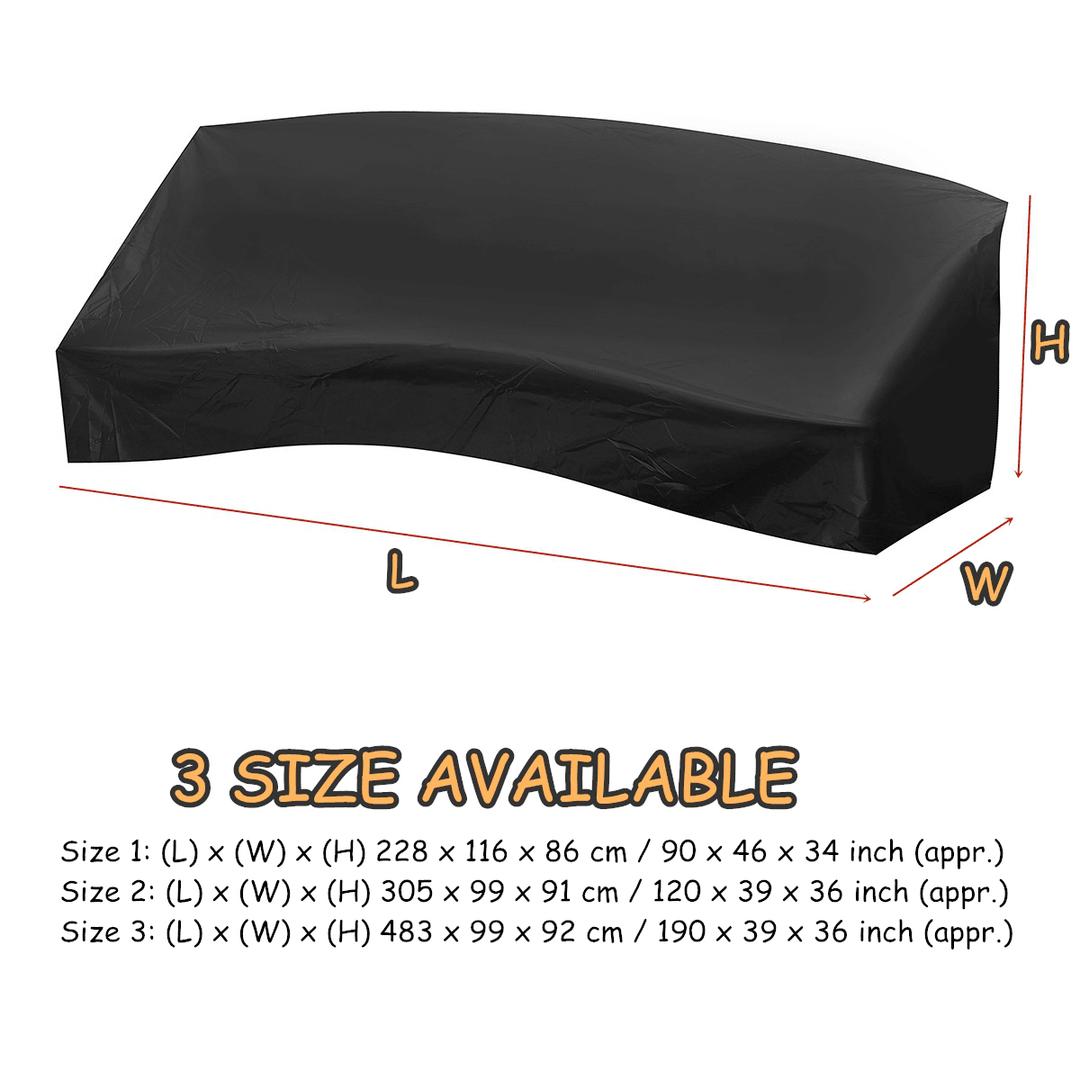 210D Oxford Cloth Dustproof Sofa Cover Waterproof Curved Furniture Protector - MRSLM