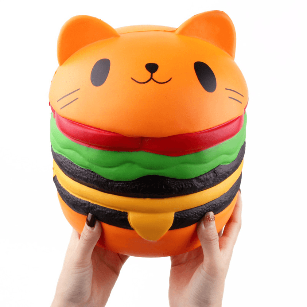 Sanqi Elan Huge Cat Burger Squishy 8.66'' Humongous Jumbo 22CM Soft Slow Rising with Packaging Gift Giant Toy - MRSLM