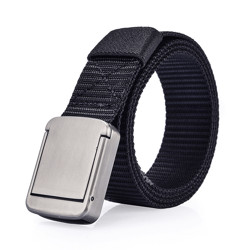 118CM Mens Women Nylon Alloy Buckle Belt Outdoor Casual Military Tactical Durable Pants Strips - MRSLM