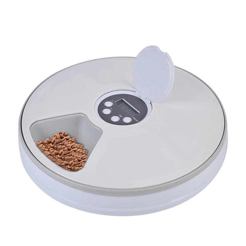 Automatic Pet Smart Feeder Timing Feeder 6 Meals 6 Grids Cat Dog Electric Dry - MRSLM