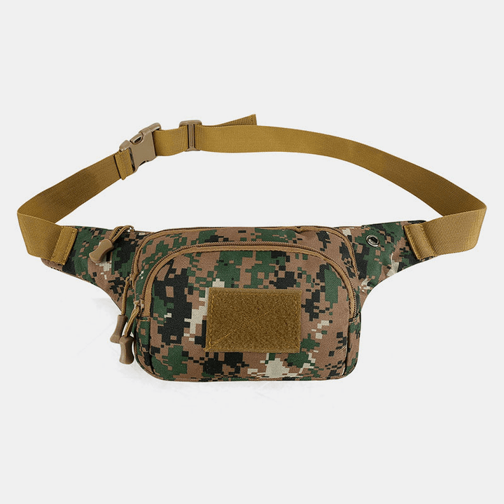 Men Nylon Multi-Carry Multi-Pocket Outdoor Tactical Camouflage Riding Waist Bag Shoulder Bag Chest Bag - MRSLM