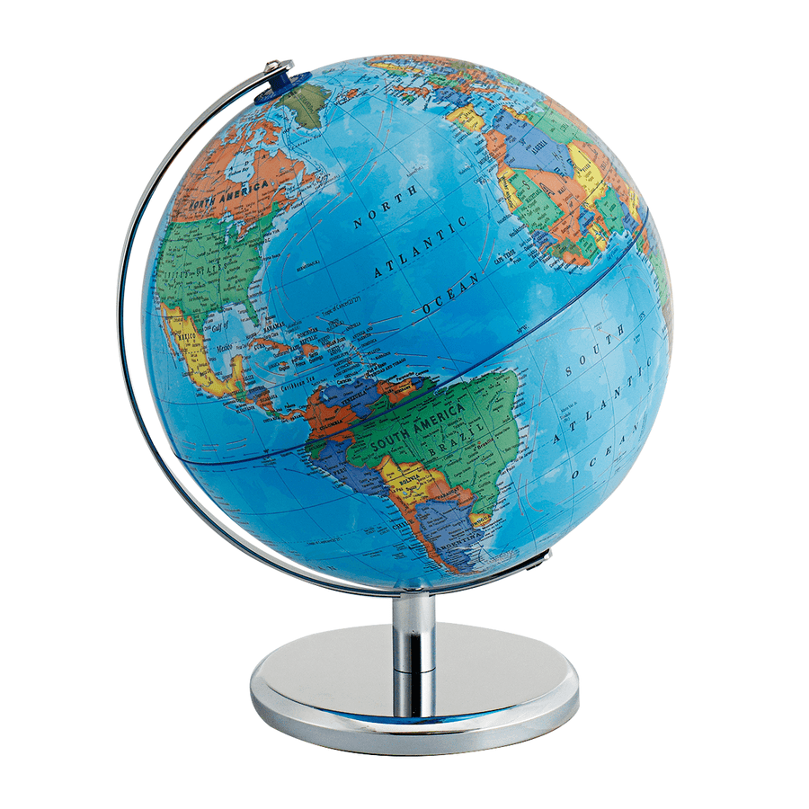 25Cm Stand Rotating World Globe Map Kids Toy School Student Educational Gift - MRSLM