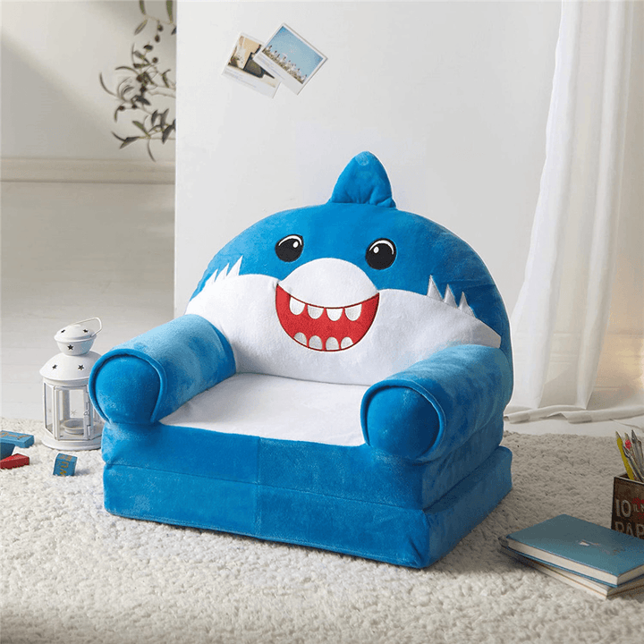 2 in 1 Flip Open Couch Seat Cartoon Foldable Kid Sofa for Infant Toddler - MRSLM