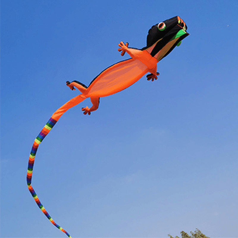 12M Lizard Gecko Kite Soft Inflatable Kite Outdoor Sports Flying Toy Adult Single Line Kite Children Toy Gift - MRSLM