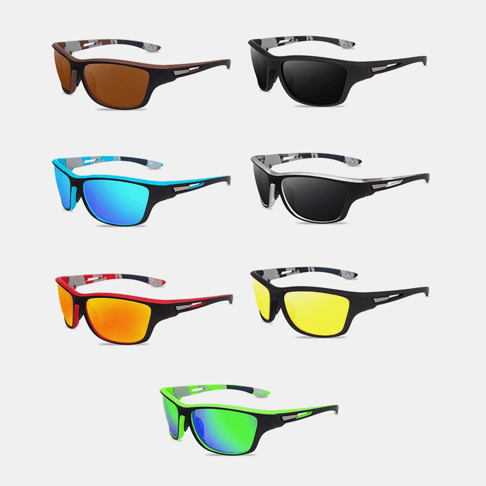 Men Wide Side Full Frame Casual Outdoor Sports Driving Riding Anti-Uv Polarized Sunglasses - MRSLM