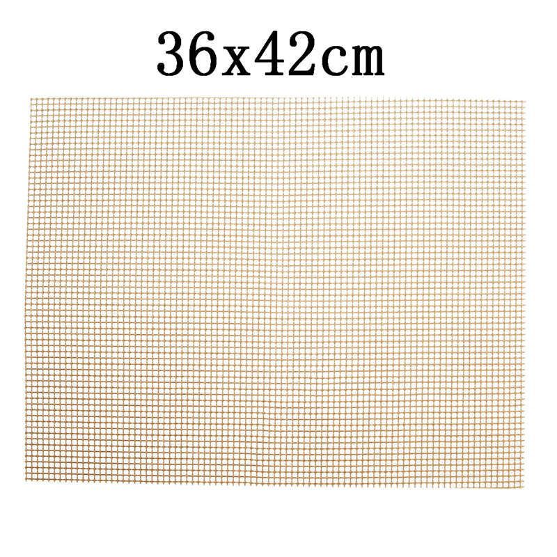 5PCS Outdoor Camping BBQ Grill Mesh Mat Sheet Reusable Non-Stick Barbecue Bake Meat Wire Net Mat - MRSLM