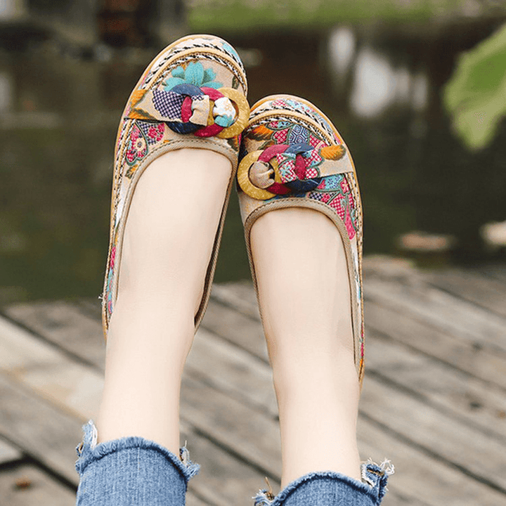 US Size 5-11 Embroidery Loafers for Wome - MRSLM