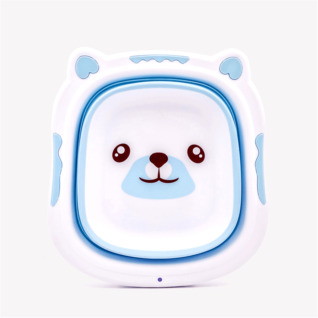 Baby Portable Folding Basin Washbasin for Kids Cute Cartoon Foldable Bath Tub - MRSLM