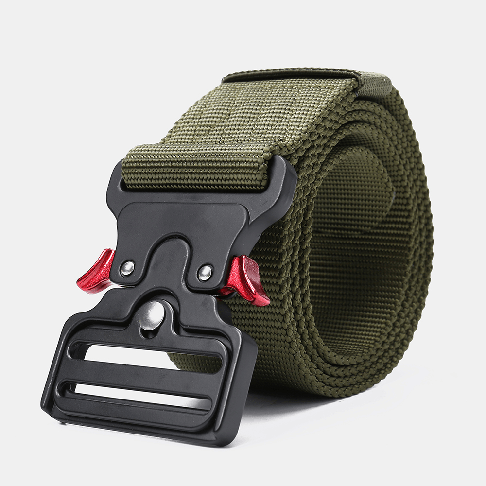 125Cm 4.8Cm Nylon Waist Leisure Belts Zinc Alloy Tactical Belt Quick Release Inserting Buckle - MRSLM