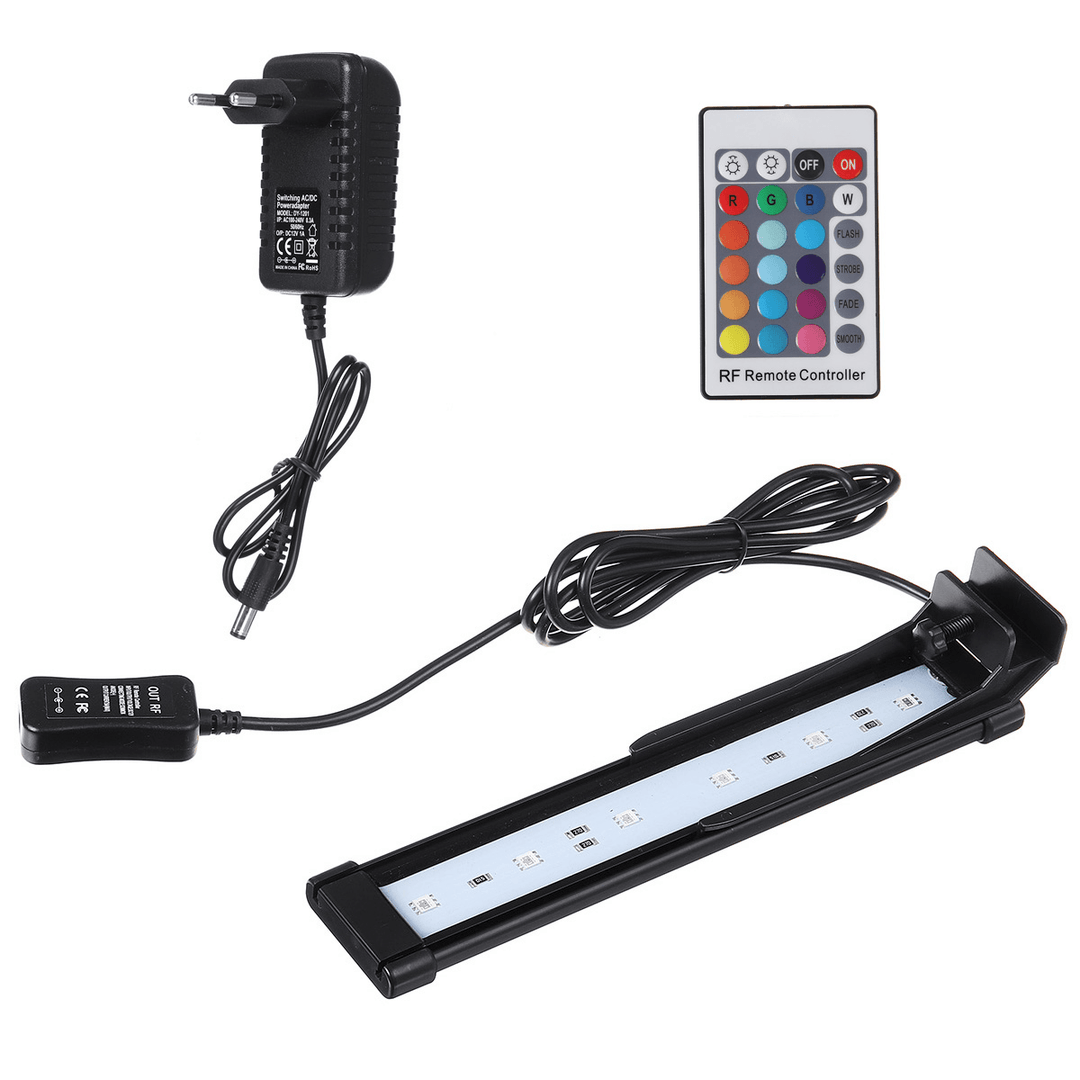 22CM Aquarium Cover Lighting Color Change Remote Control Dimmable RGBW LED Light Suitable for Aquarium/Fish Tank - MRSLM