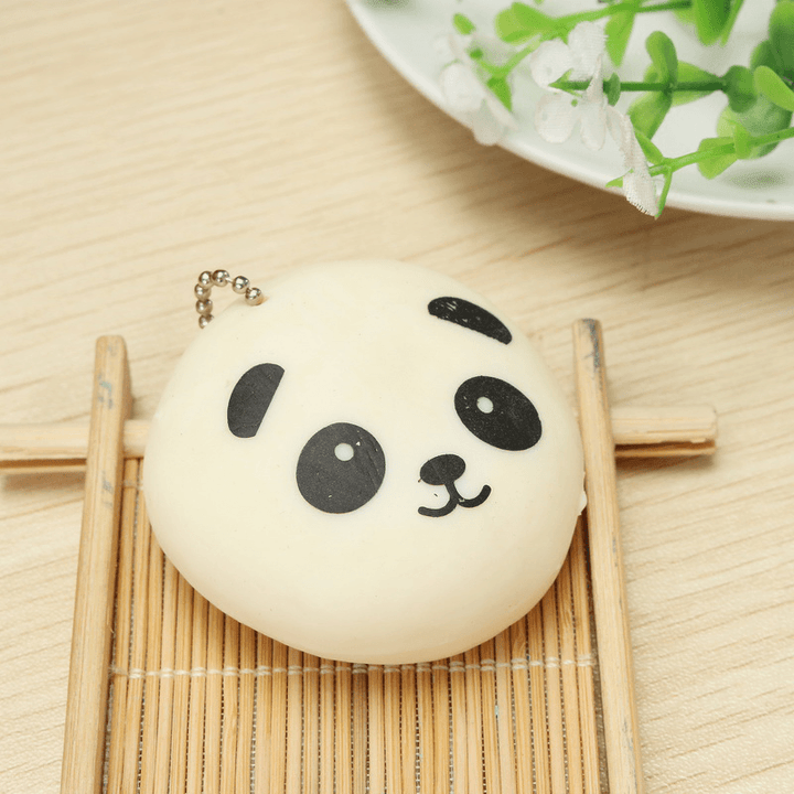 Squishy Squeeze Panda Sticky Rice Ball 5Cm Collection Ball Chain Phone Strap Decor Gift Toy - MRSLM