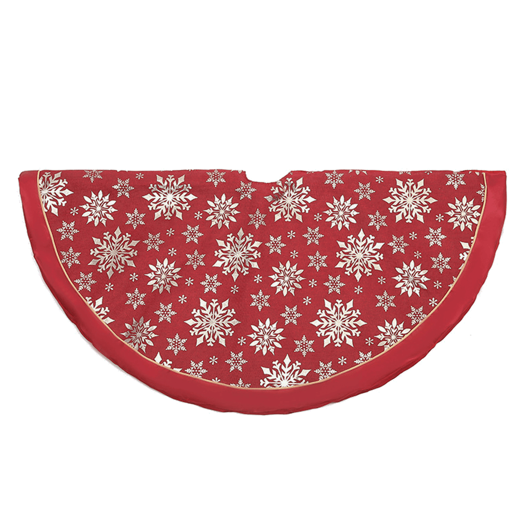 120Cm Stitched Santa Christmas Snowflake Skir Tree Skirt for Home New Year 2020 Christmas Fancy Decoration - MRSLM