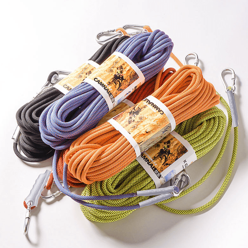 CAMNAL Nylon Climbing Rope 10M 10.5Mm Diameter 16-32KN Downhill Rope Fire Rescue Parachute Rope - MRSLM