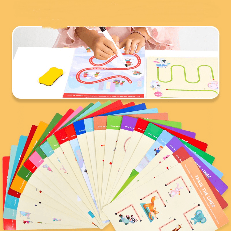 Baby Concentrates and Draws Lines with Pen and Dots - MRSLM