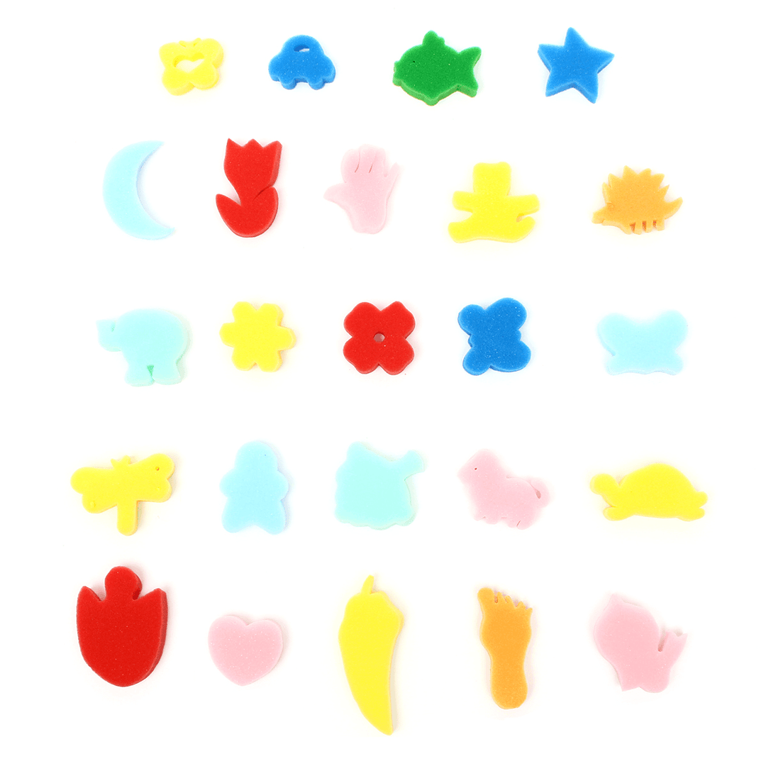 42Pcs DIY Child Painting Tool Kit Roller Mold Sponge Educational Drawing Toys Gift - MRSLM