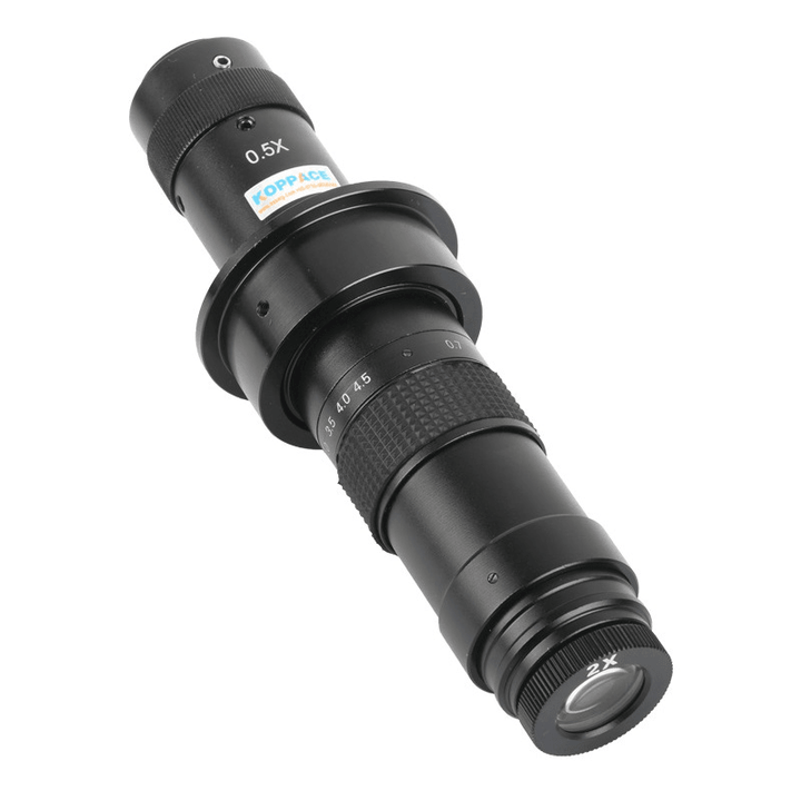 KOPPACE 32X-410X Industrial Microscope Lens Eyepiece 0.5X Zoom Objective 0.7X-4.5X Zoom Lens Including 1X and 2X Microscope Lens - MRSLM