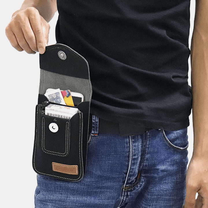 New Belt Bag Fanny Pack 6.5 Inch Phone Bag Card Holder Easy Carry Bag for Men - MRSLM