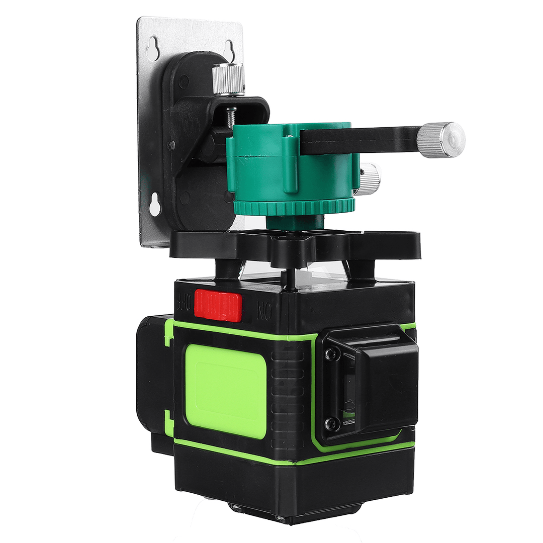 3D Laser Level 12 Lines Green Light 360° Self-Levelling Rotary Cross-Line Laser EU Plug - MRSLM